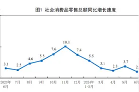 【数据发布】2024年1—6月份社会消费品零售总额同比增长3.7%图片