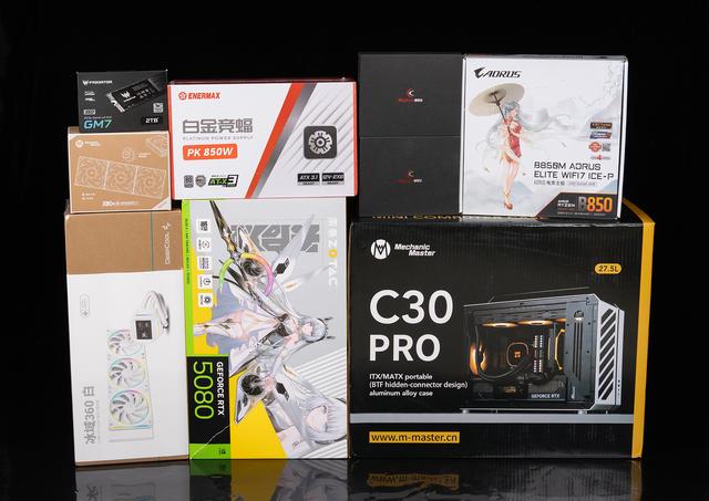银白顶配，98X3D+技嘉B850M雕妹+索泰RTX 5080+6400C28 96GB装机