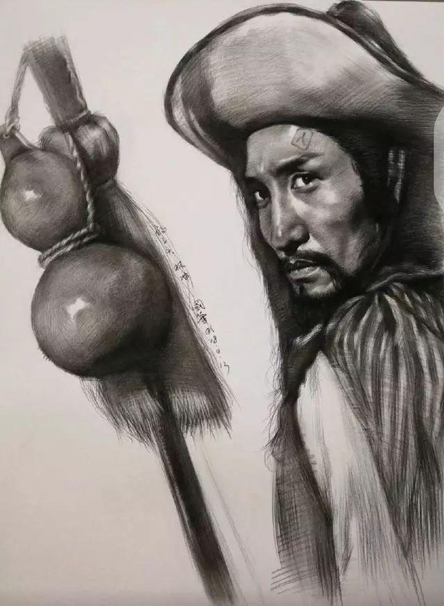 画家笔下的8位水浒好汉素描画，哪一幅刻画得最传神？