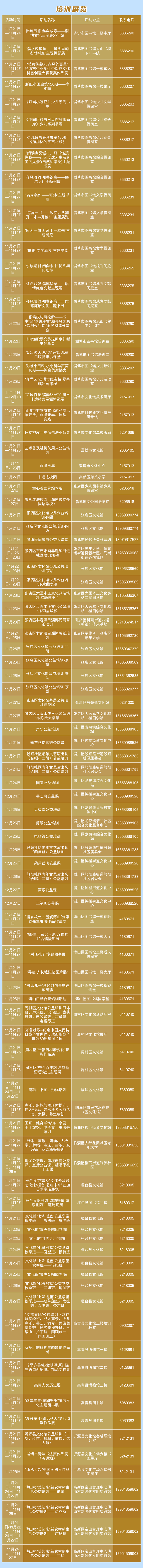 淄博新一期文化活动来袭！