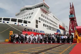 首艘国内自主研发、设计及建造的大型出口豪华客滚船明年投入欧洲运营图片