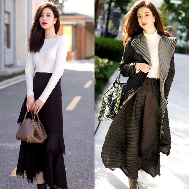 秋冬穿“长裙+短靴”，显高显瘦显气质