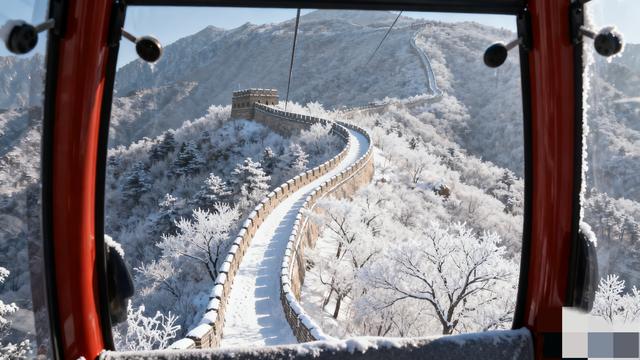 刷爆朋友圈！雪花裹长城 千年雄关秒变诗 中外游客手拉手踏雪成画