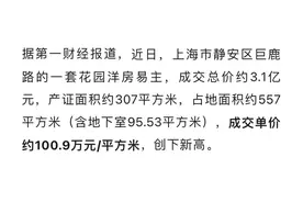 突然爆红！上海静安巨鹿路一套老洋房卖出天价，单价超100万/平！哪些人住在这图片