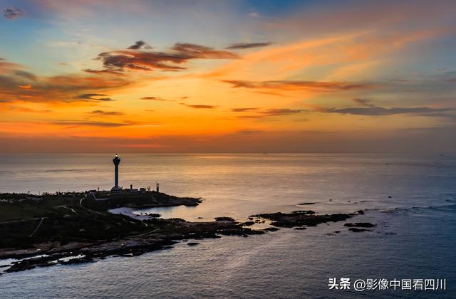 海南文昌：木兰灯塔落日美景