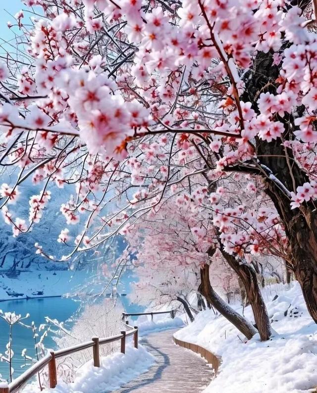 雪一落，这里的梅花便美成了诗，太漂亮了