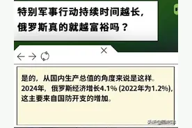 越打仗越有钱？俄媒发布经济数据对比，俄罗斯经济越来越强图片