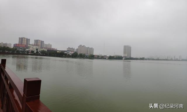 七上八下全国文明城市柘城县迎来汛期，晨练国家湿地公园榕湖发现