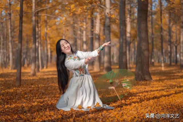 鄄城濮水公园层林尽染 秋色如画引客来