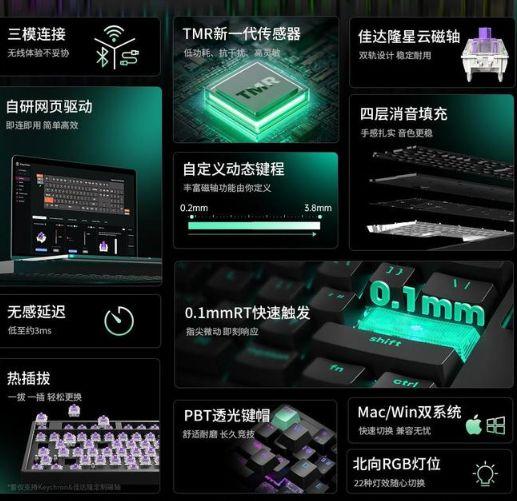 静音又耐用！Keychron K10 HE键盘，办公族的福音！