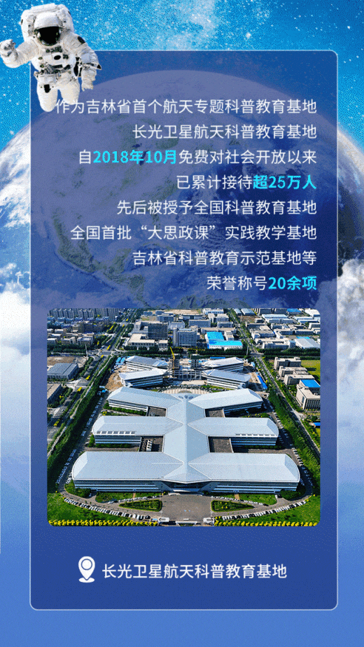 10月1日-4日，长光卫星航天科普教育基地免费开放