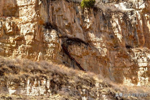 山西宁武石门悬棺：万仞崖龛藏古柩、千年石棺映翠岚