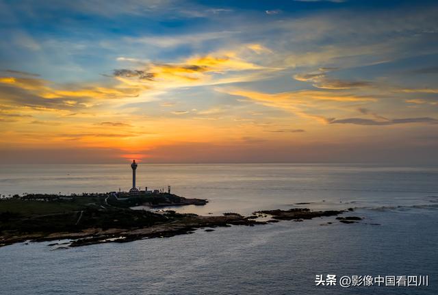 海南文昌：木兰灯塔落日美景