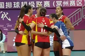 中国排球超级联赛女子第11轮，上海光明优倍3：1战胜江苏中天钢铁图片
