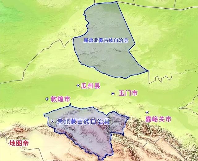 肃北县位于肃州以北而非甘肃以北其面积相当于海南岛与台湾岛之和