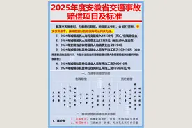2025年安徽省交通事故赔偿标准（2025.7.1更新）图片