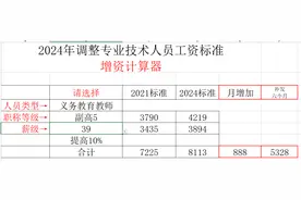 专业技术人员调整标准计算器图片