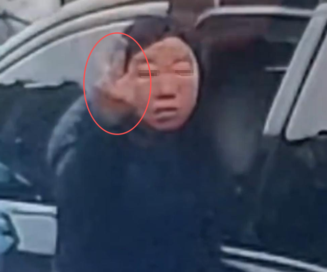 女子违停竖中指挑衅被撞：正脸被扒已社死	，内情流出，司机疑发声