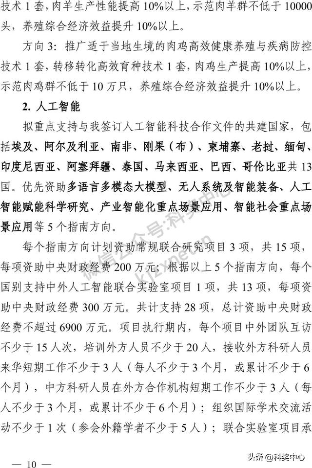 国家重点研发计划“战略性科技创新合作”重点专项2025年度合作