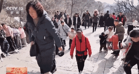 泰山陪爬男大，被一个中年理工男抢了风头