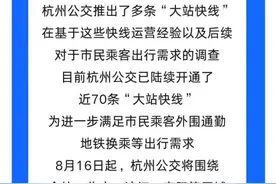 这8条“大站快线”将开启“加速模式”图片