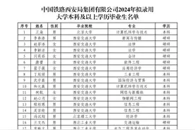 西安铁路局2024年录用人员名单：北大1人，兰州交大登顶，不内卷图片