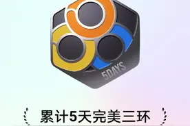 累计五天完美三环，今天跑步20公里图片