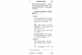 Deep seek 回答各省平均身高 :山东竟然不在稳居第一图片