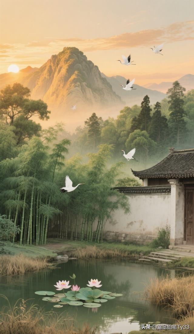 沉醉静谧山水：观白鹭翩跹，共赏诗意画卷！