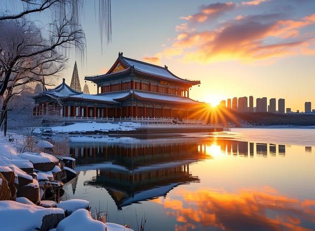 秋色渐退，要玩雪了！长春北湖湿地公园雪后景色如何这样动人心？