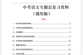 中考语文必备，专题总复习+试题，提前每天一练，助力初升高。图片