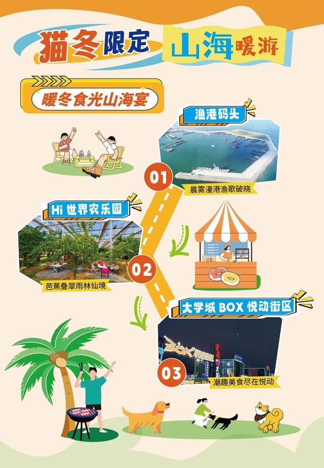 山海天的“猫冬限定”暖游图鉴来咯！