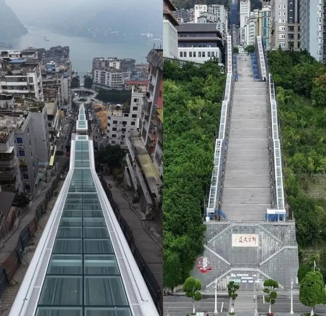 重庆巫山县建成世界最长扶梯，此前爬楼梯爬到怀疑人生