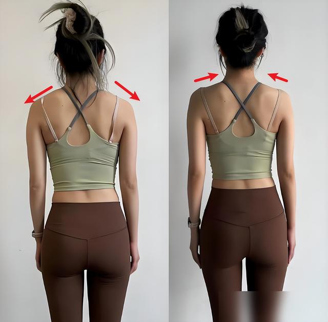 中年女人“运动前后”，再穿同一件衣服：差距好大，对比就懂了