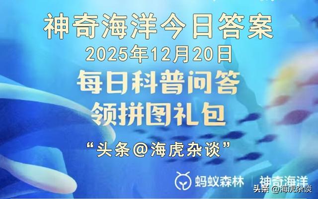 2025年12月20日蚂蚁庄园最新答案	，蚂蚁新村和神奇海洋今日答案