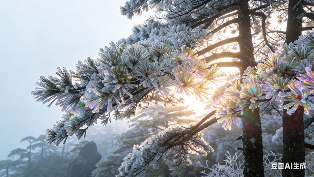 黄山雾凇凭借独特的气候条