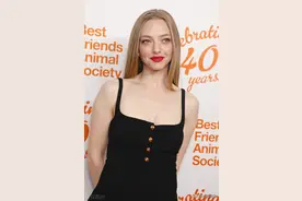 阿曼达-塞弗里德 出席Best Friends举办的活动 带着狗狗亮相橙色地毯图片