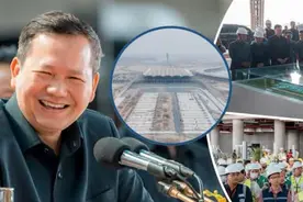 柬埔寨总理洪玛奈：亲眼看到德崇机场，激动到起鸡皮疙瘩！图片