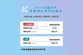 增开车次、延时运营，昆明地铁将有这些变化图片