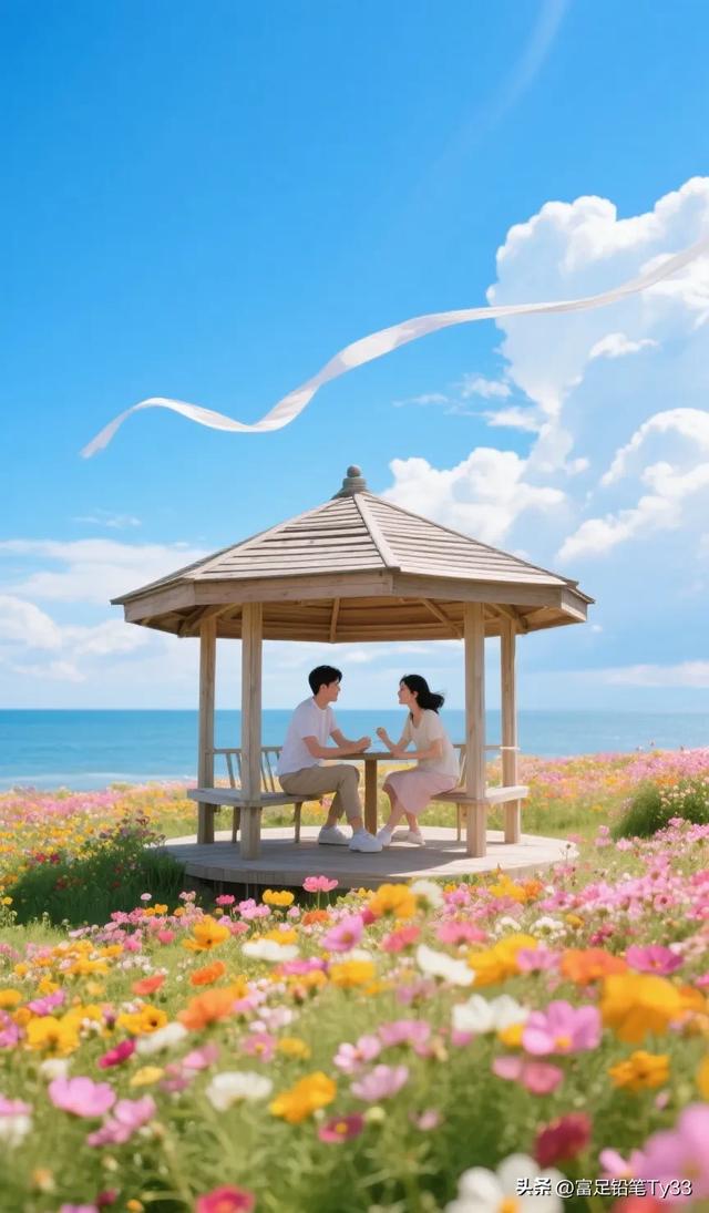 夏日浪漫野餐，花海中的小木屋，享受美好时光！