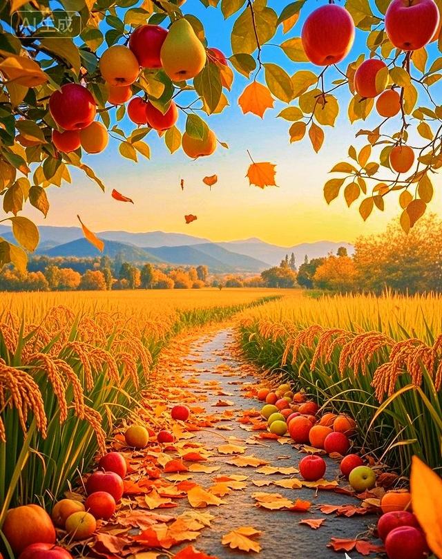 秋光里，稻香与果香漫过小径