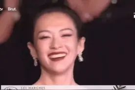 戛纳红毯，杨幂穿特别定制艳光四射，败给了红毯清场的章子怡图片