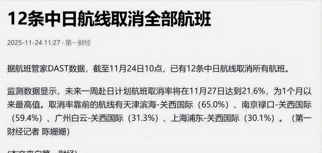 越收越紧了！日本航线几乎全停摆了，但日本人的反应挺有意思
