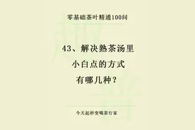 解决熟茶汤里小白点的方式有哪几种？图片