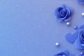 壁纸-蓝色渐变玫瑰心图片