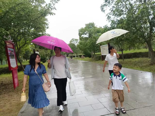 雨中游汝南和母校（作者：朱树理）