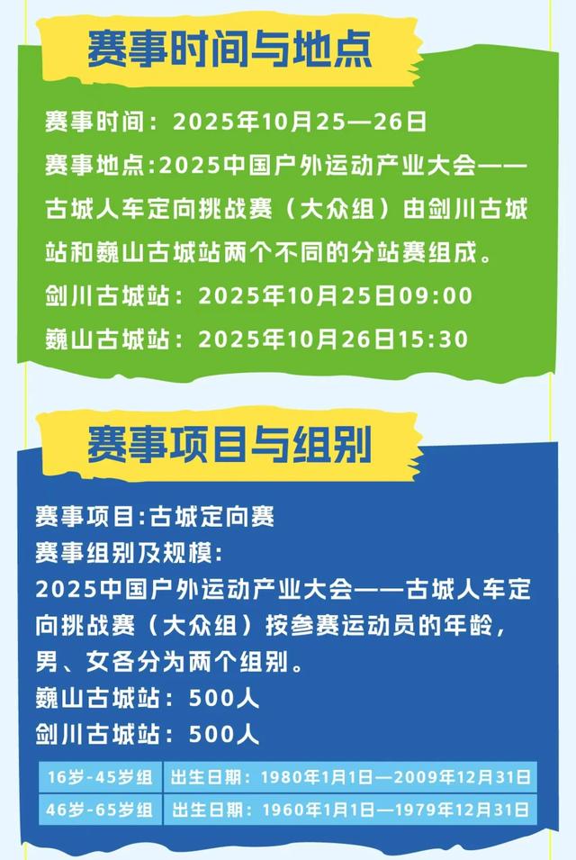 立即报名！古城人车定向赛，等你来挑战