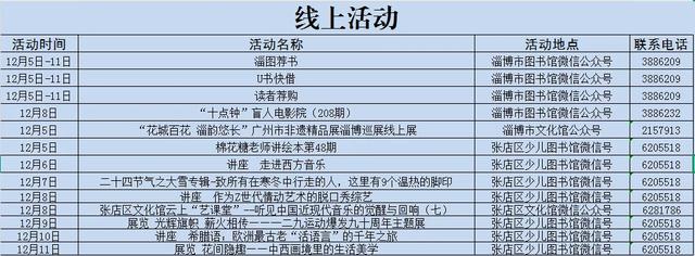 张店文化惠民活动早知道！