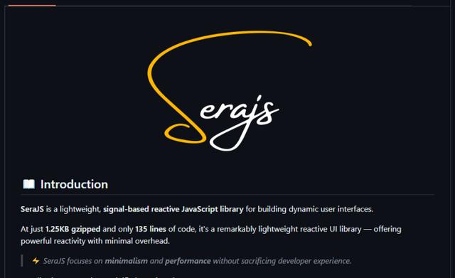 SeraJS：JavaScript界的“小而美”新星，你绝对不能错过！