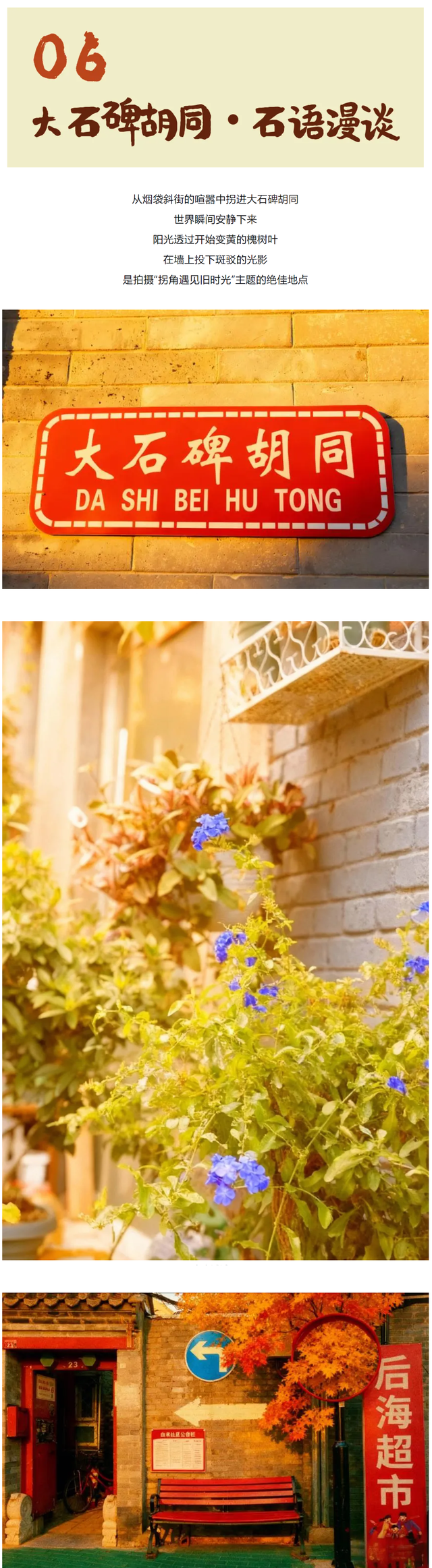 云逛街巷 | 点击一秒入秋，迷路在胡同的美学里